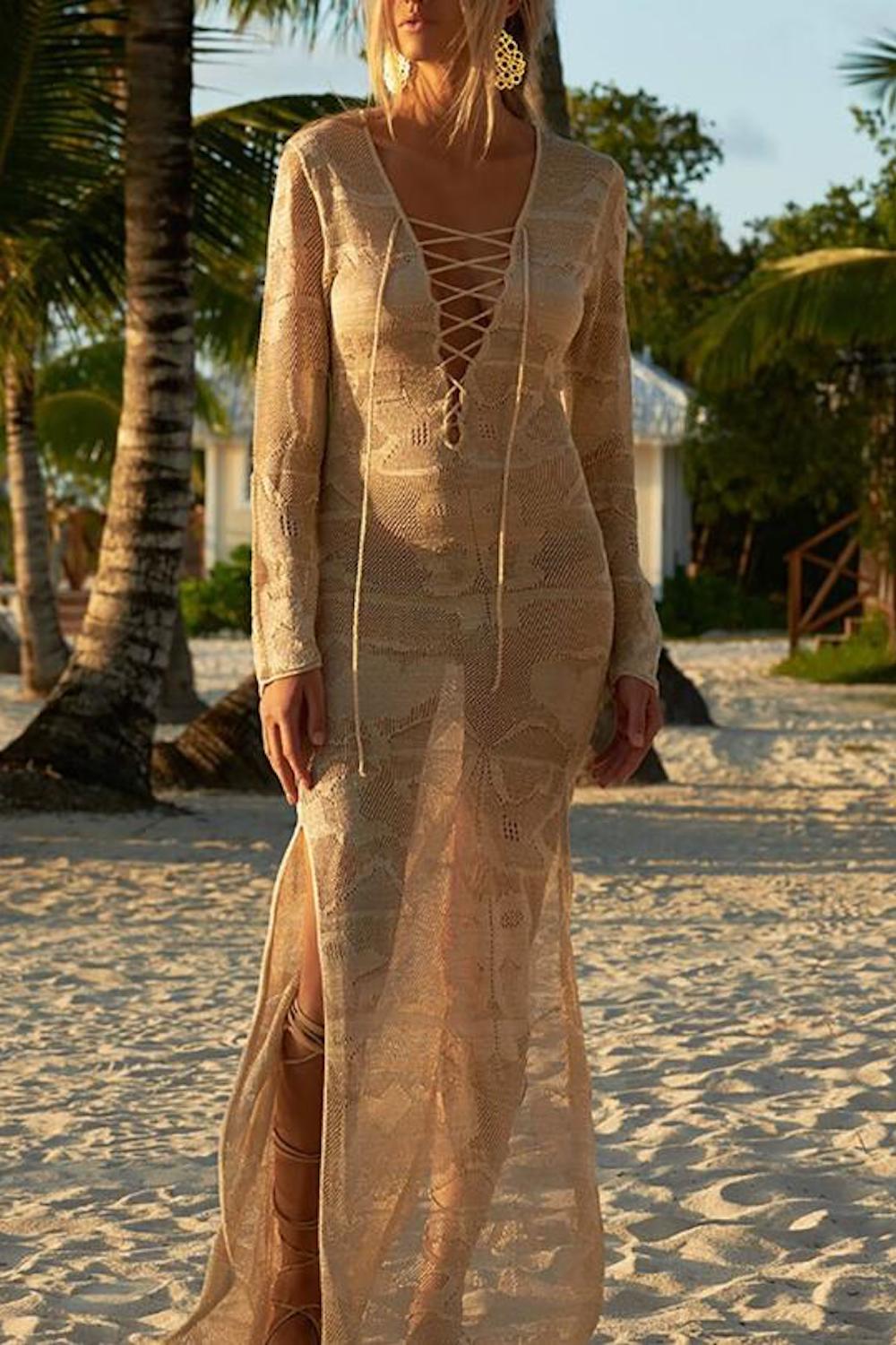 LINDA BEIGE DRESS