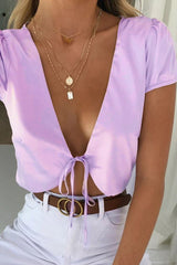 ANNETTE CROP TOP LILLA