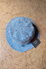 CROCHET BUCKET HAT BLUE