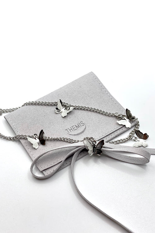 BUTTERFLIES SILVER CHOKER