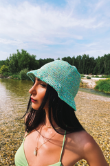 CROCHET BUCKET HAT MINT