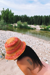 CROCHET BUCKET HAT CORAL