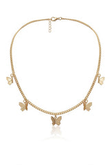 BUTTERFLIES GOLD CHOKER