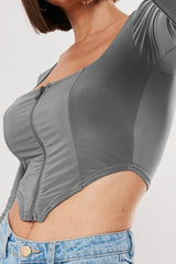 VERA GRAY CROP TOP